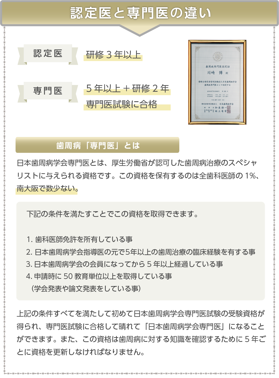 歯周病専門医