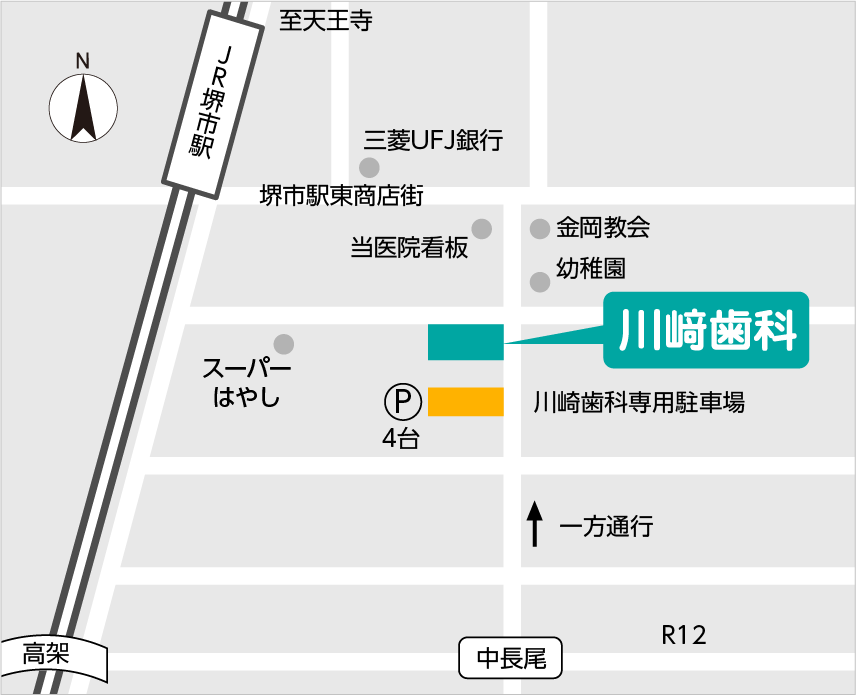 堺市　川崎歯科　地図